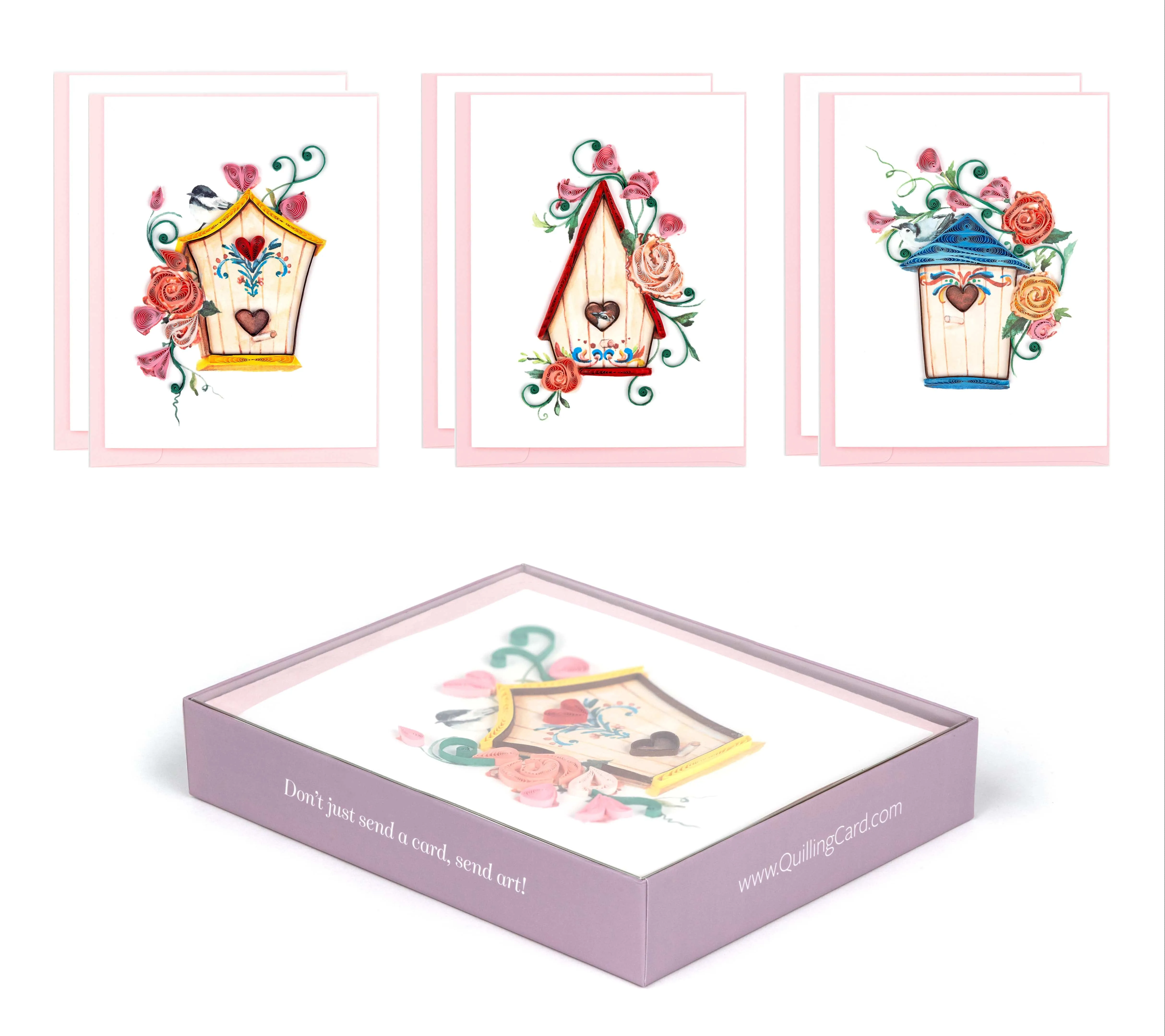 Quilled Birdhouses Note Card Box Set