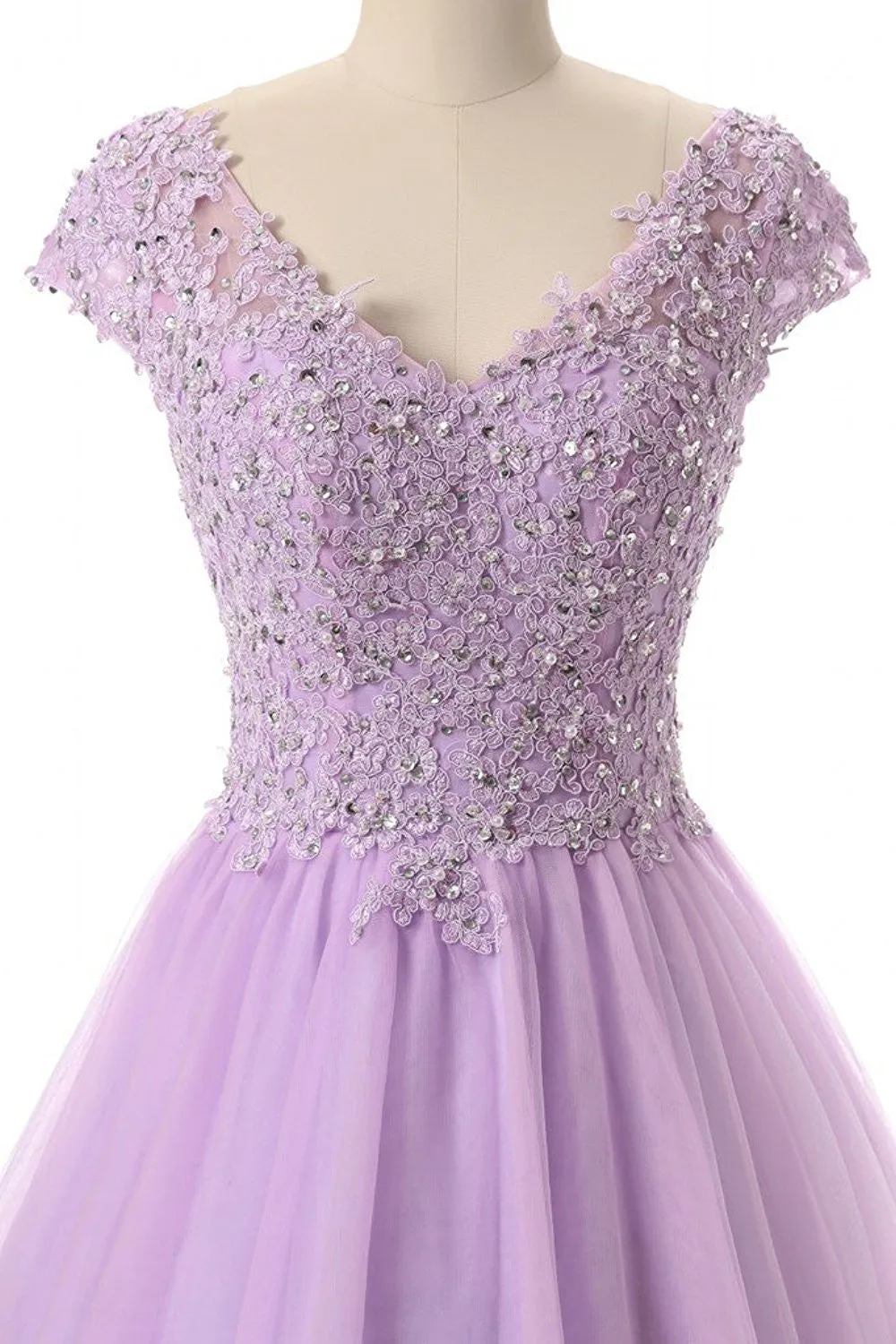 Quinceanera Gowns Cap Sleeves for Sweet 16