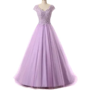 Quinceanera Gowns Cap Sleeves for Sweet 16