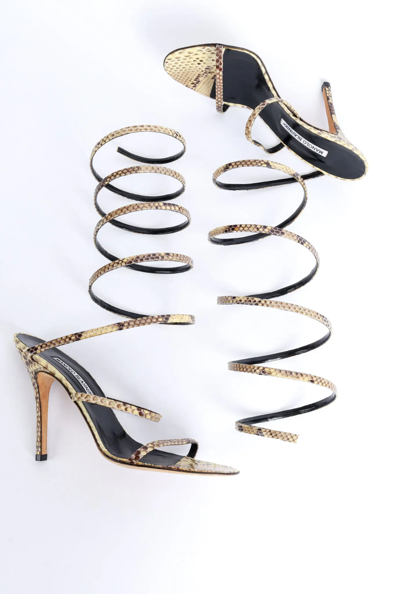 Reptile Coil Wrap Stiletto Sandals