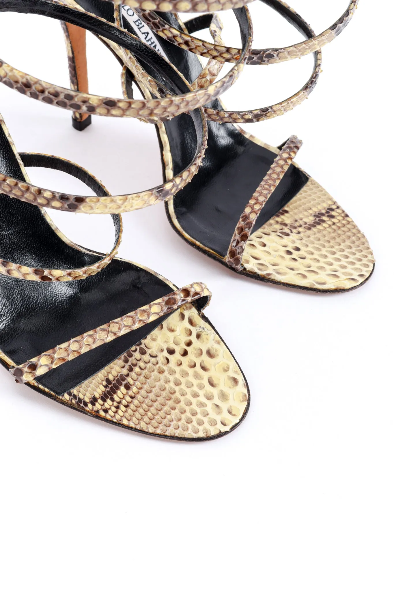 Reptile Coil Wrap Stiletto Sandals