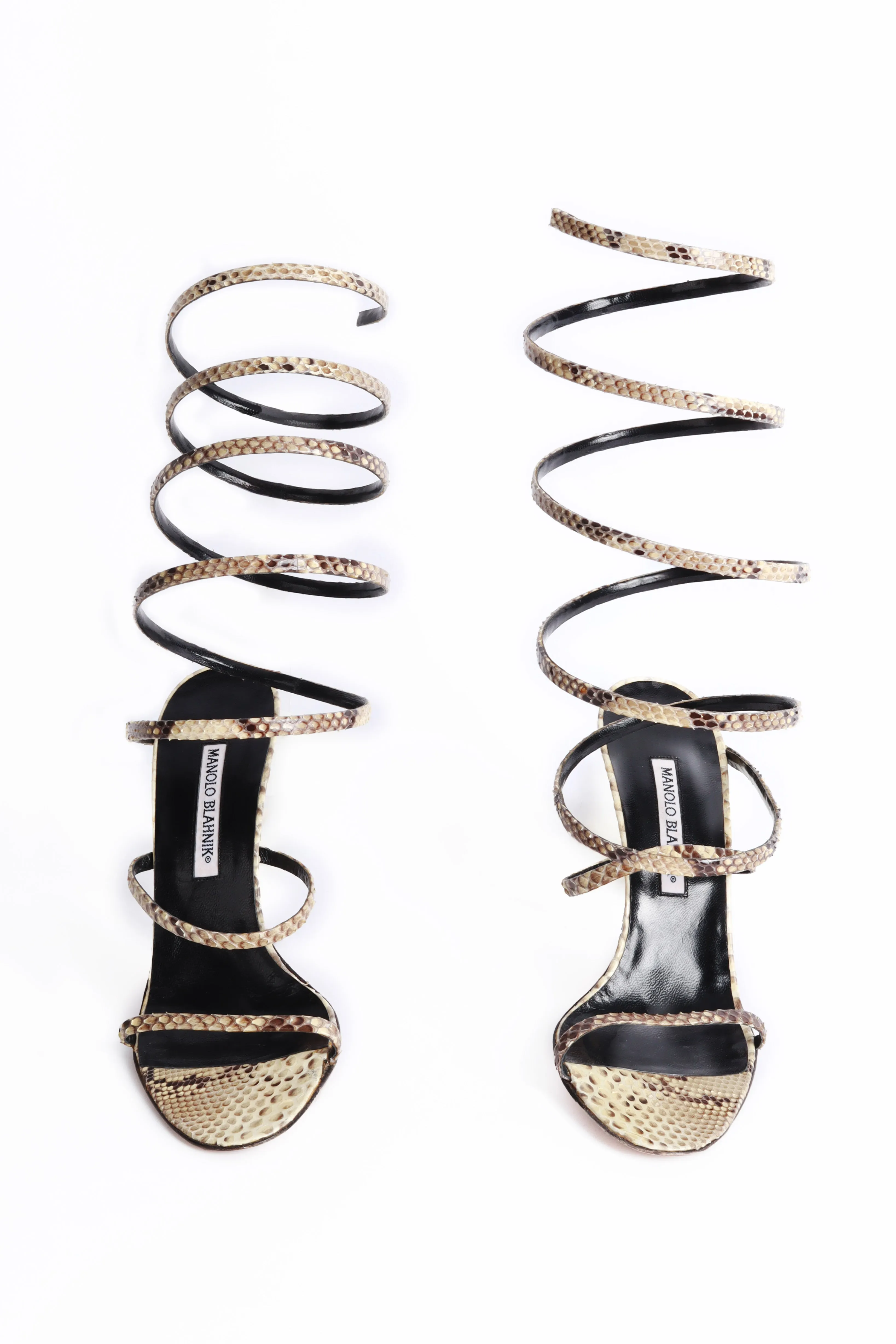 Reptile Coil Wrap Stiletto Sandals