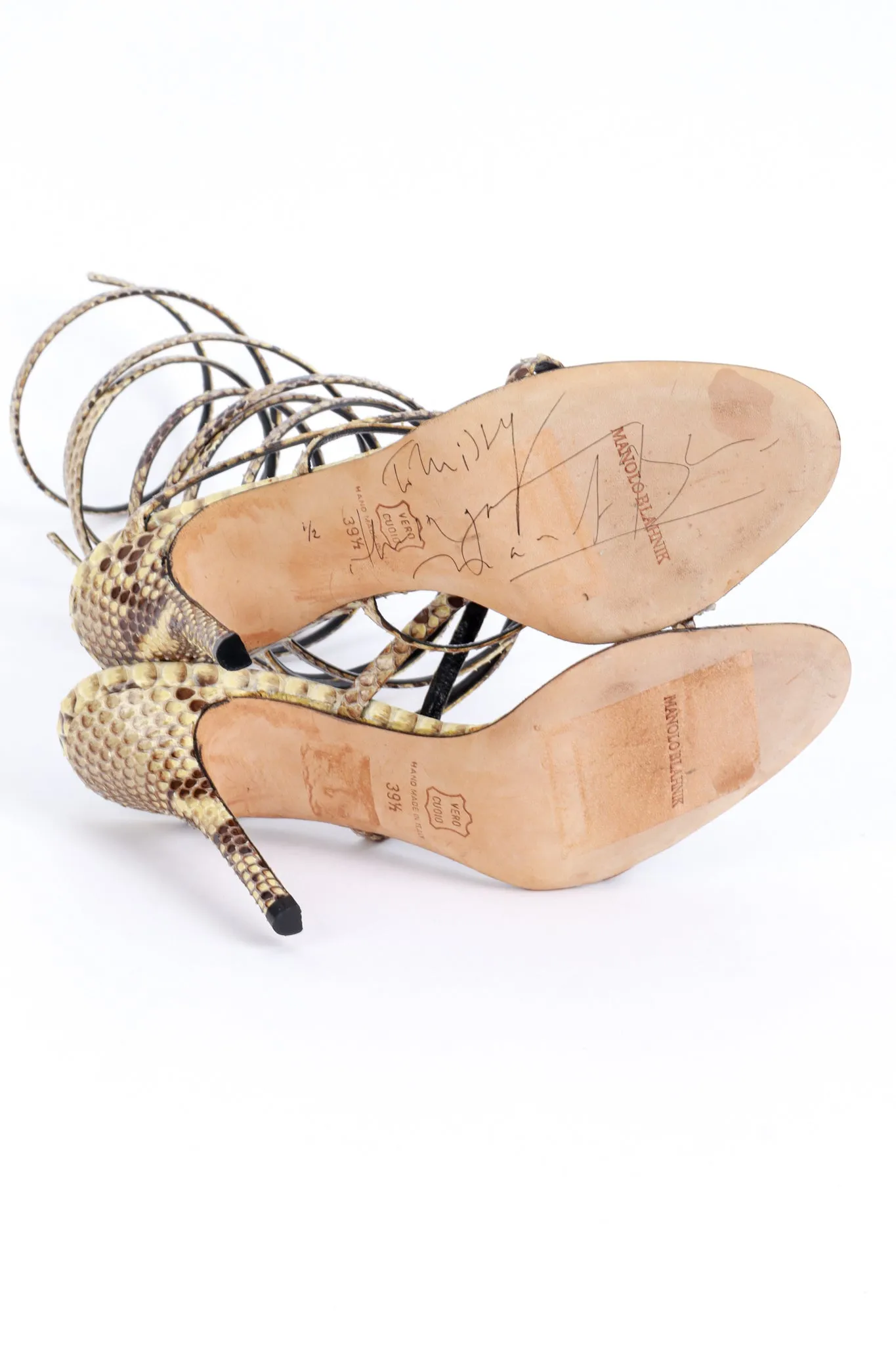 Reptile Coil Wrap Stiletto Sandals