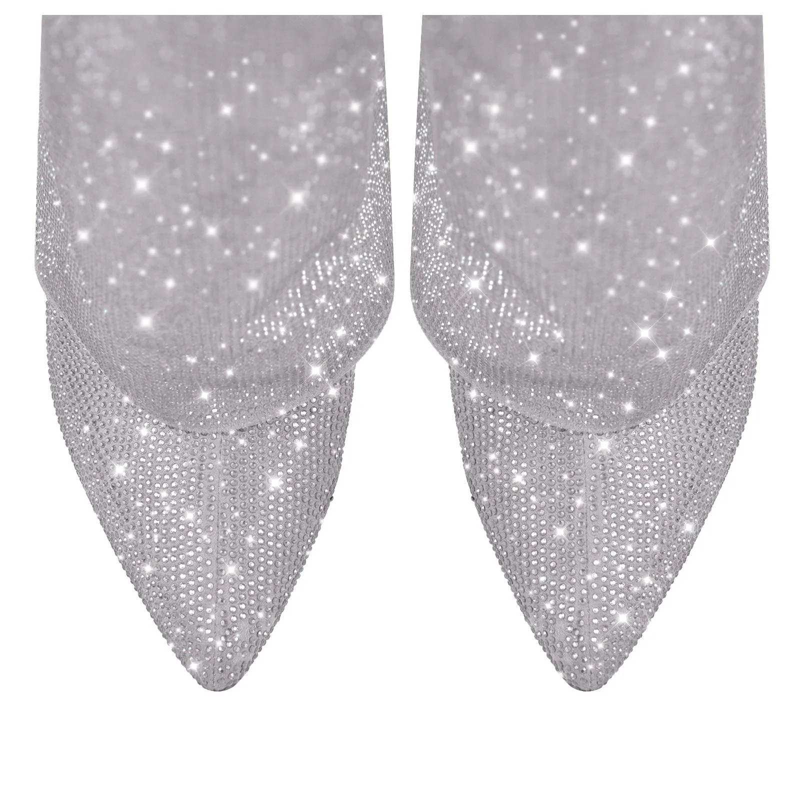 Rhinestone Wedge Fold Over Boots
