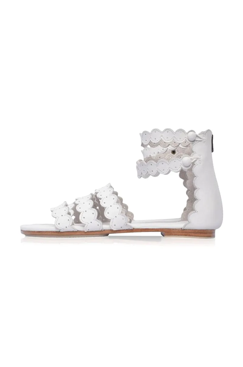 Rimini Boho Leather Sandals in Vintage Camel