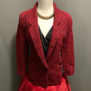RK-Vintage Women's Calvin Klein Studio Blazer, Size 4, Red