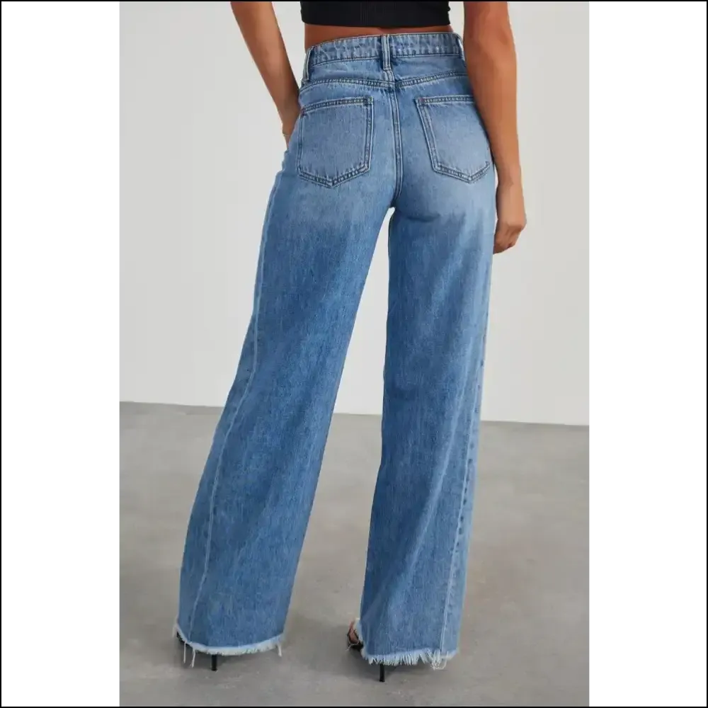 Rock your Look with Needful Things Raw Hem Wide Leg Jeans—glam Could Kill! 😂👖✨