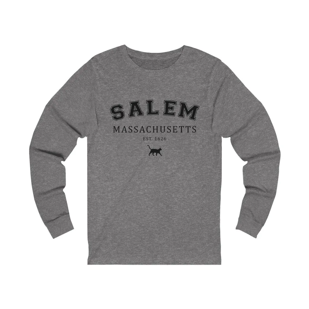 Salem Massachusetts Unisex Jersey Long Sleeve Tee. Halloween sweatshirt. Fall sweatshirt.