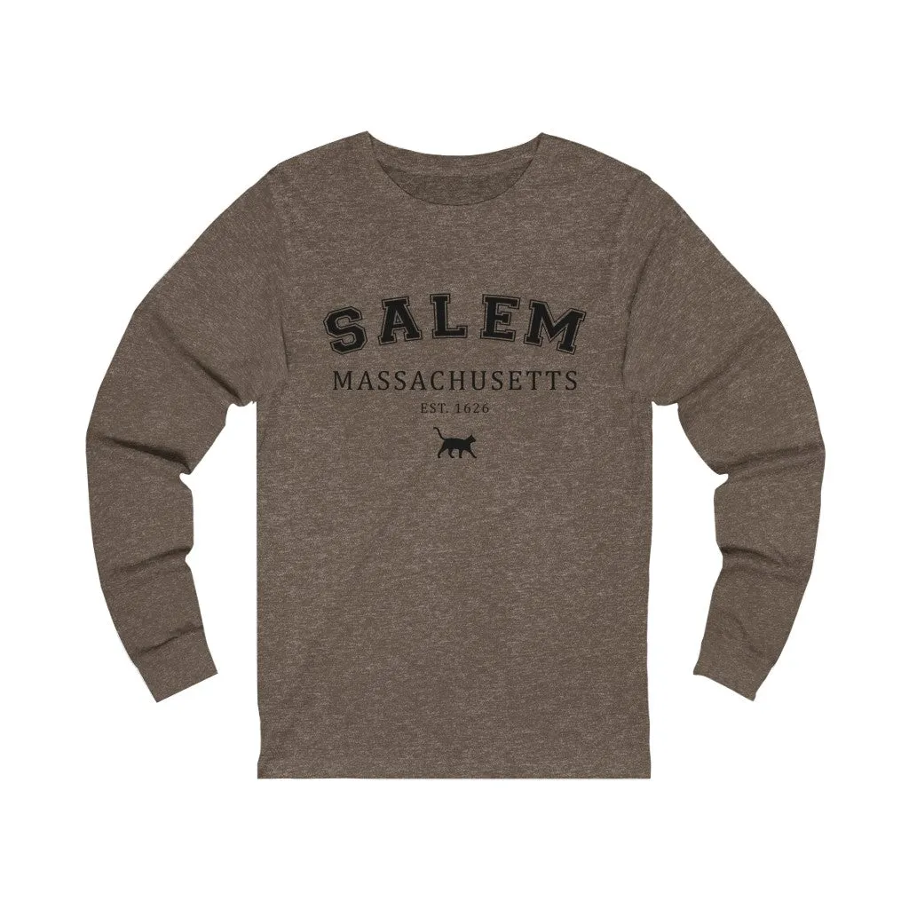 Salem Massachusetts Unisex Jersey Long Sleeve Tee. Halloween sweatshirt. Fall sweatshirt.