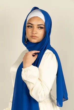 SAN CABO BLUE Georgette Chiffon Scarf