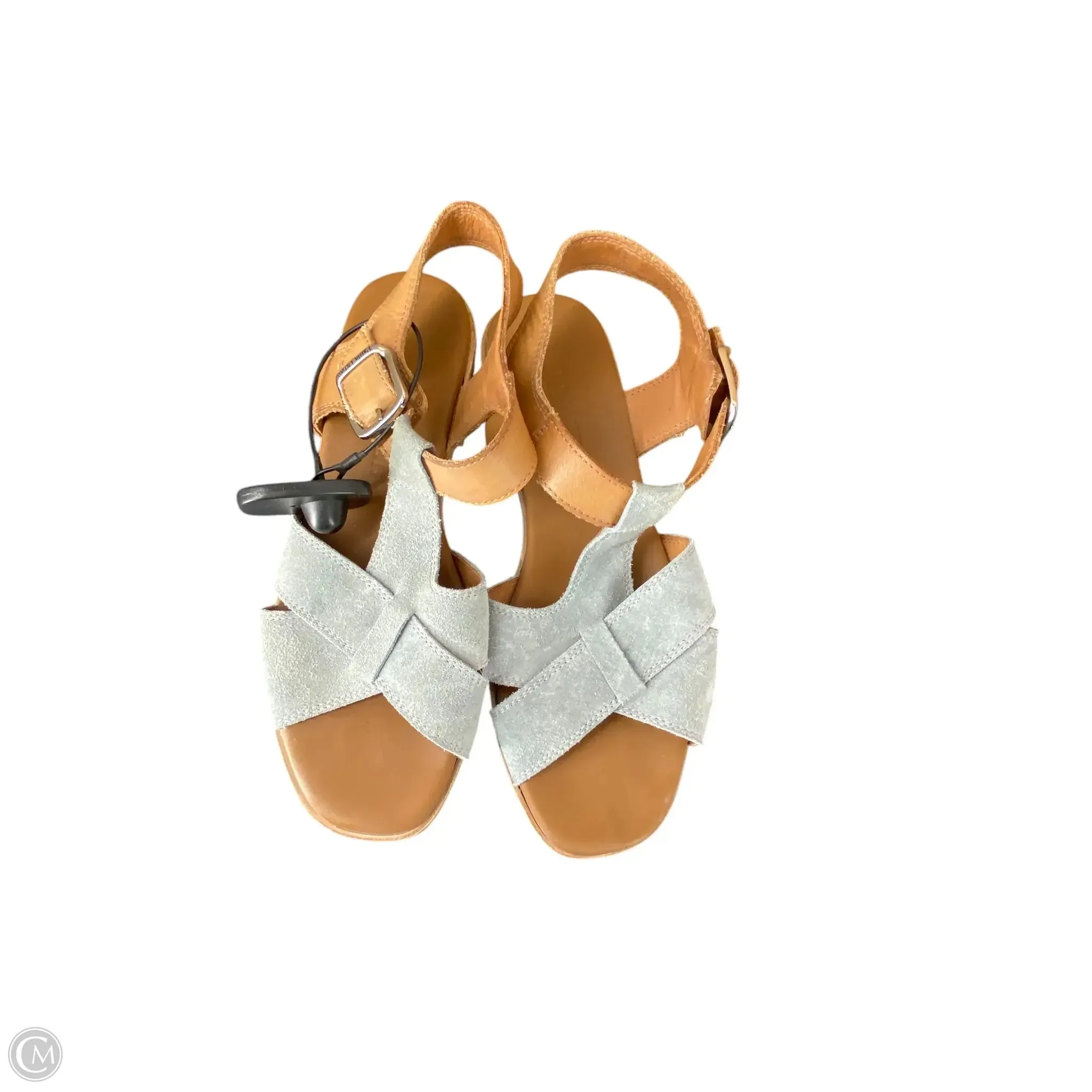 Sandals Flats By Clothes Mentor In Blue, Size: 6