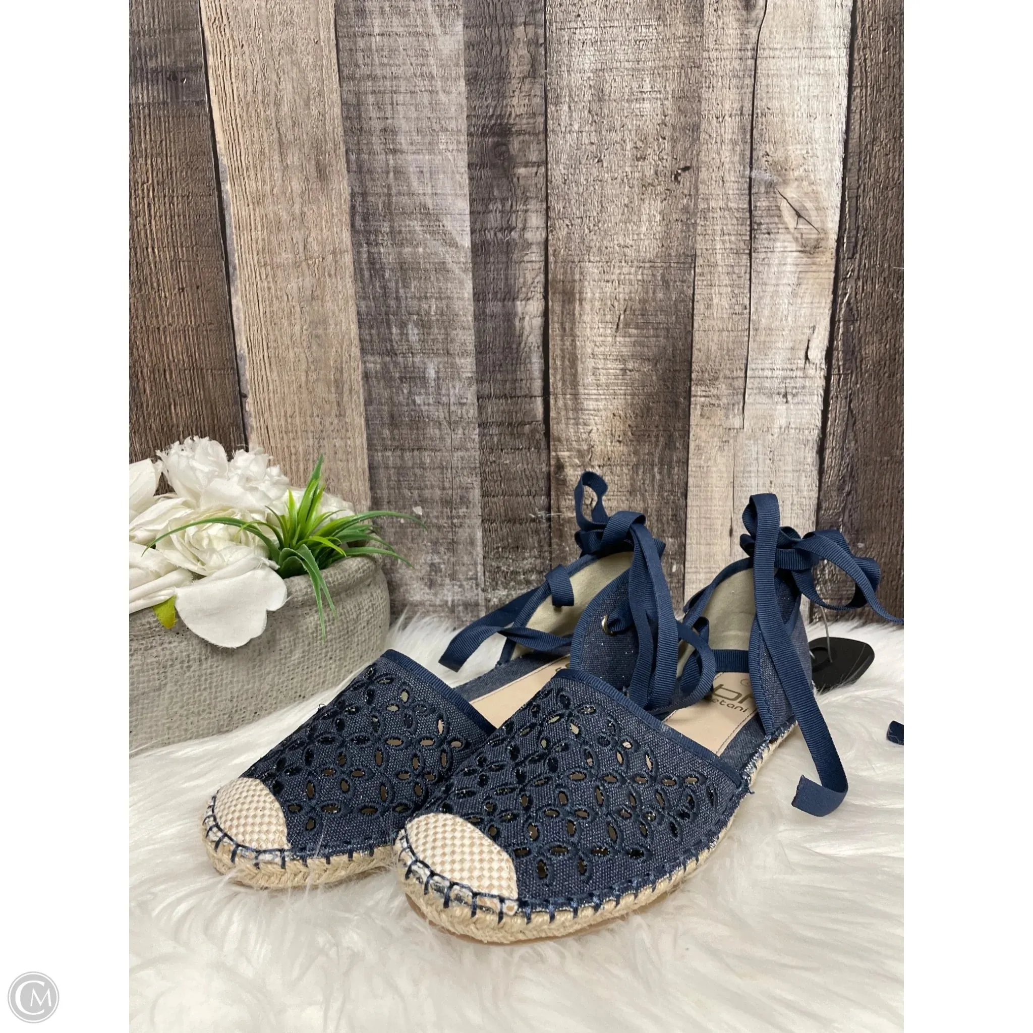 Sandals Flats By Cmf In Blue, Size: 8