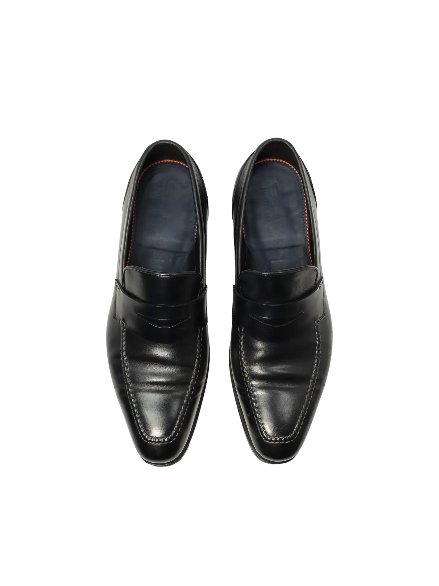 Santoni Black Limited Edition Penny Loafer