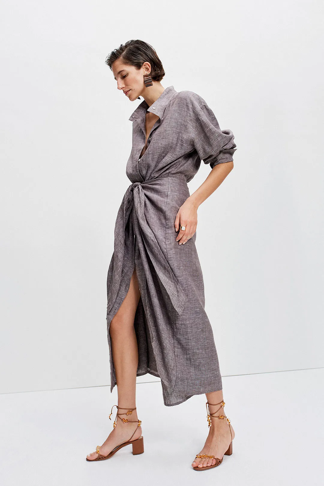 Sarong Shirt Dress (Driftwood)