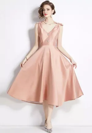 Sculpted Waist French Formal Dress