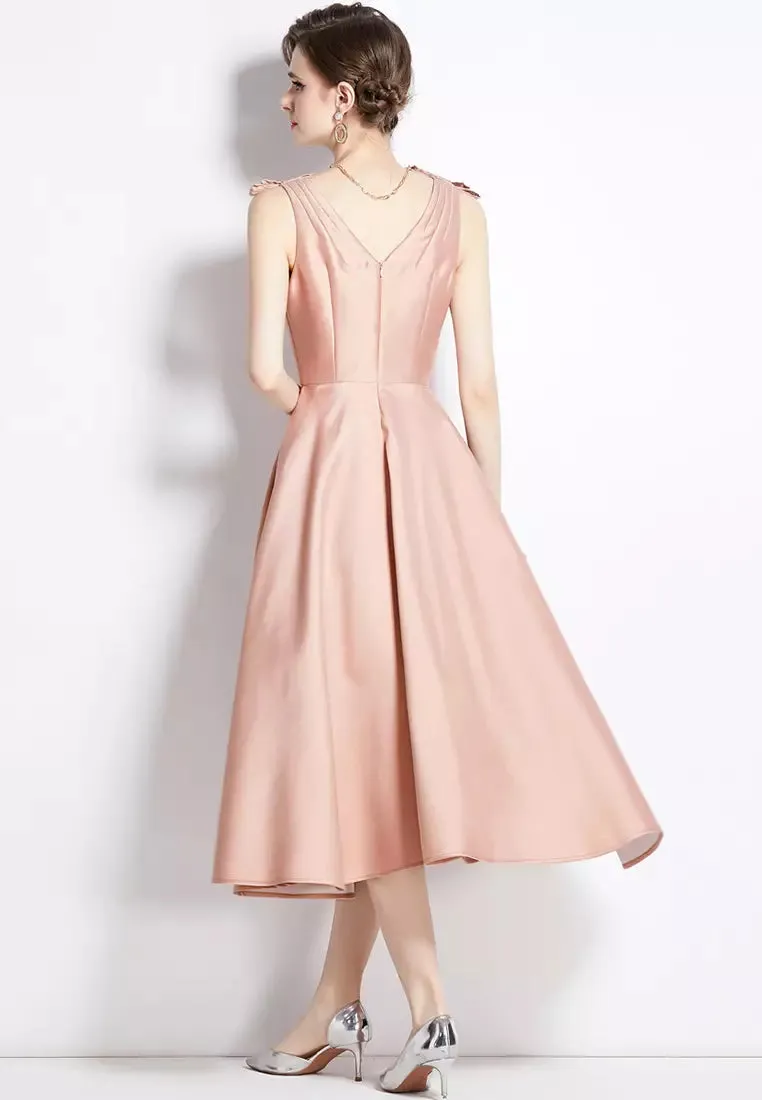 Sculpted Waist French Formal Dress