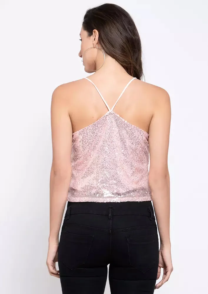 Sequin Cami Crop Top