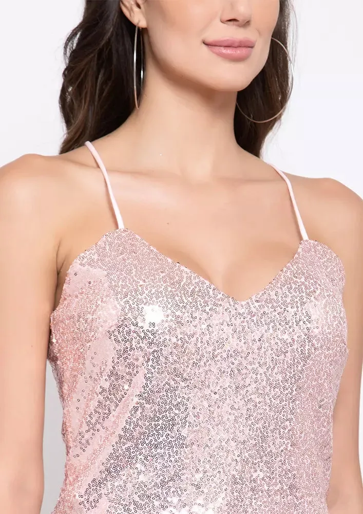 Sequin Cami Crop Top