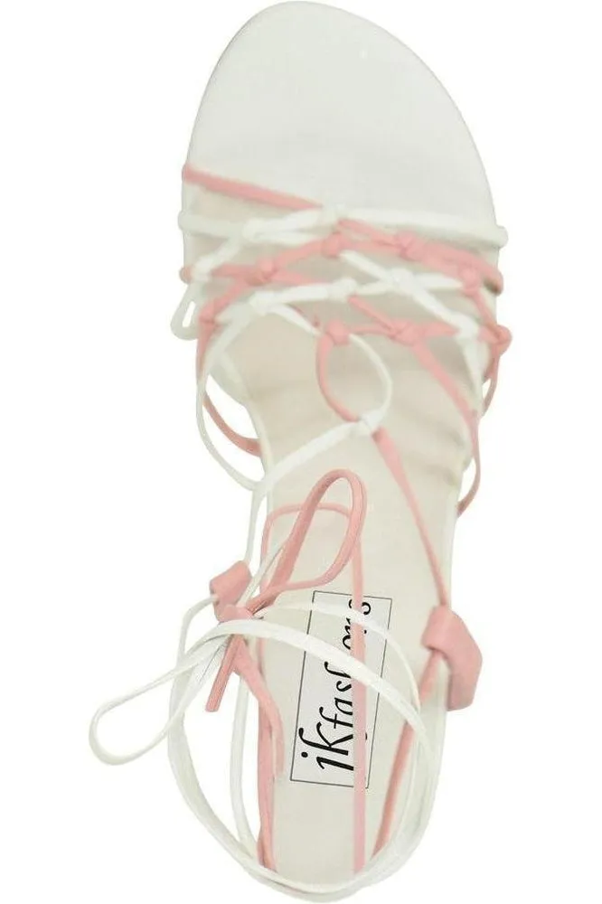 Sexy-9721 Strappy Leg Wrap Sandal | White Leather