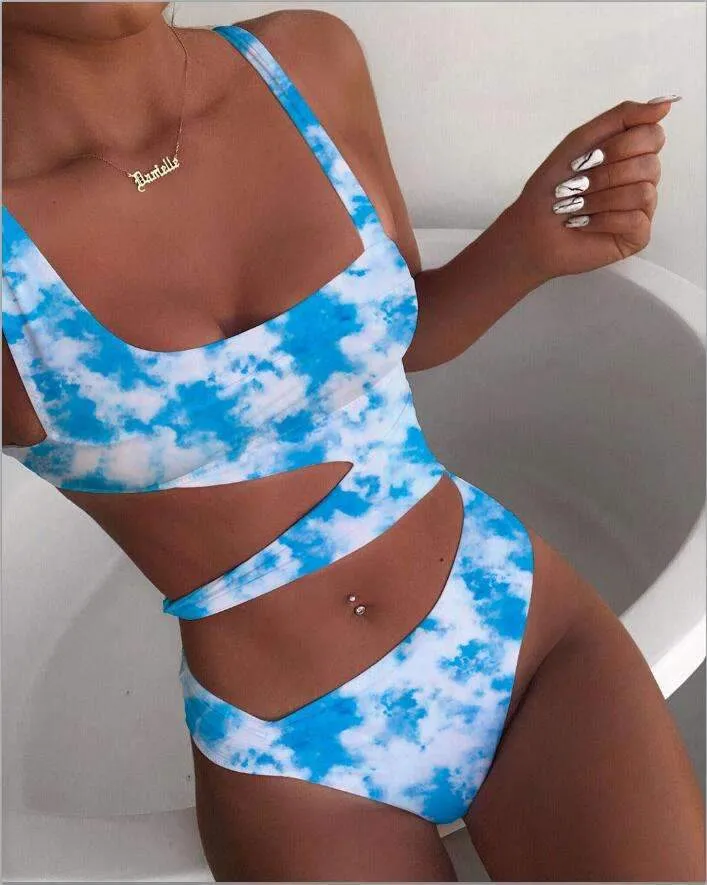 Sexy Cut Out Side One Piece Women Swimsuit