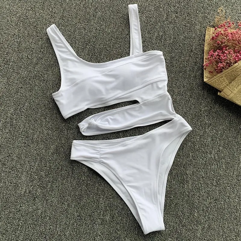 Sexy Cut Out Side One Piece Women Swimsuit
