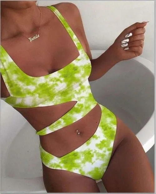 Sexy Cut Out Side One Piece Women Swimsuit