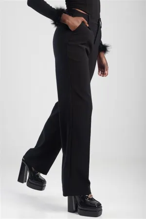 Sissyboy Ladies High Waist Trouser  Black
