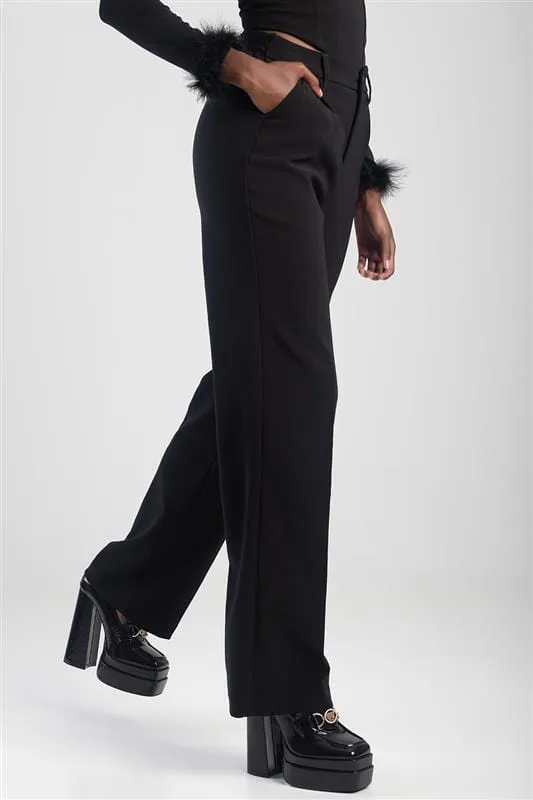 Sissyboy Ladies High Waist Trouser  Black