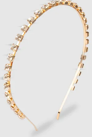 Skinny Multi Crystal Headband - Crystal