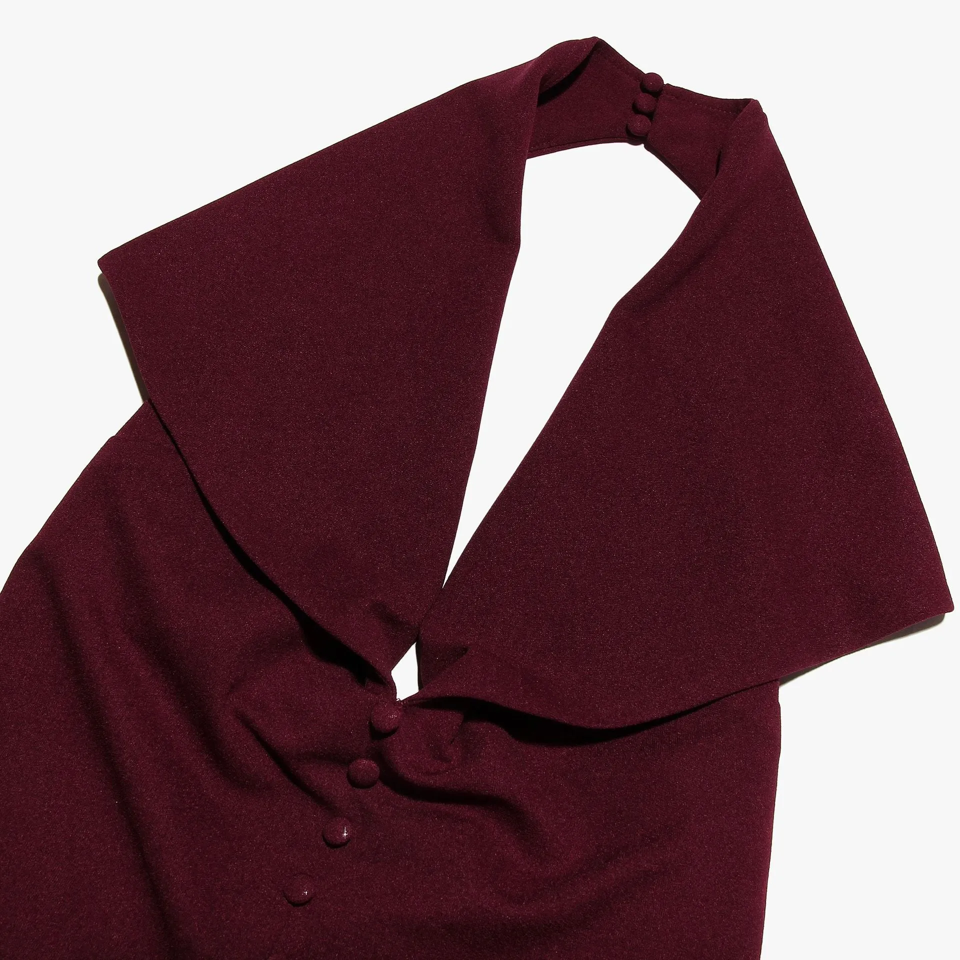 Slay all Day Burgundy Backless Halter Midi Dress | Bodycon Midi Dress | Elegant Halter neck dress