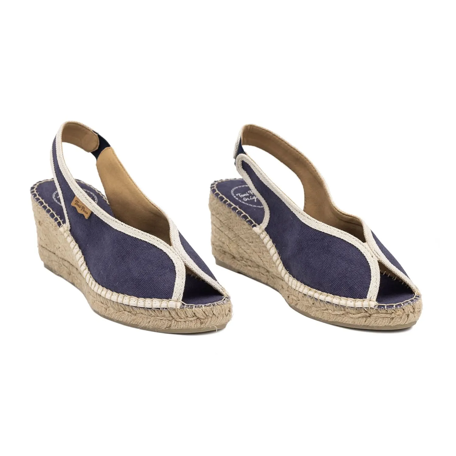 Slingback Vegan Cotton Blend Wedge Espadrille For Women - Lauren