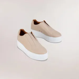 Slip-on Wedge Vegan Walkers - CORE BEIGE