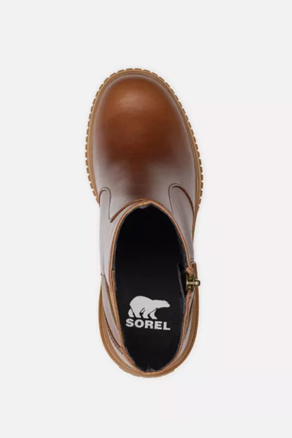 Sorel ONA Ave Zip Wedge Booties for Women in Velvet Tan Gum | 2103611-242
