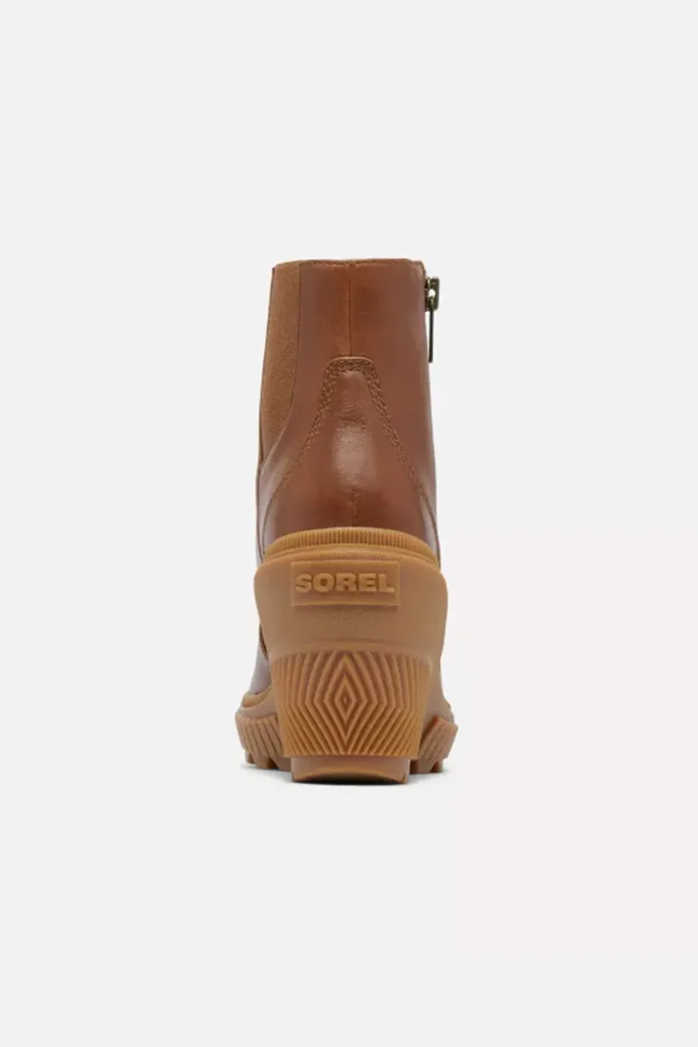 Sorel ONA Ave Zip Wedge Booties for Women in Velvet Tan Gum | 2103611-242