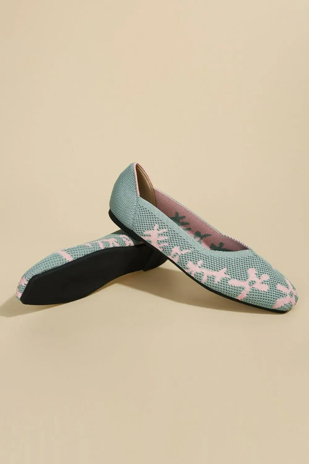 Square Toe Block Heels Slip-Ons