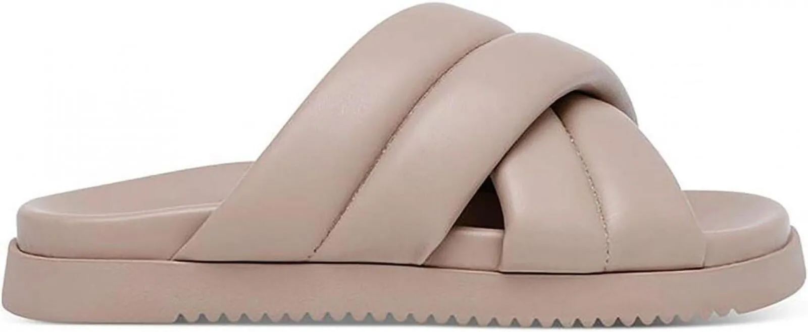 Steve Madden Womens Motte Faux Leather Slide Sandals MOTT03S1 Taupe Brown 6M