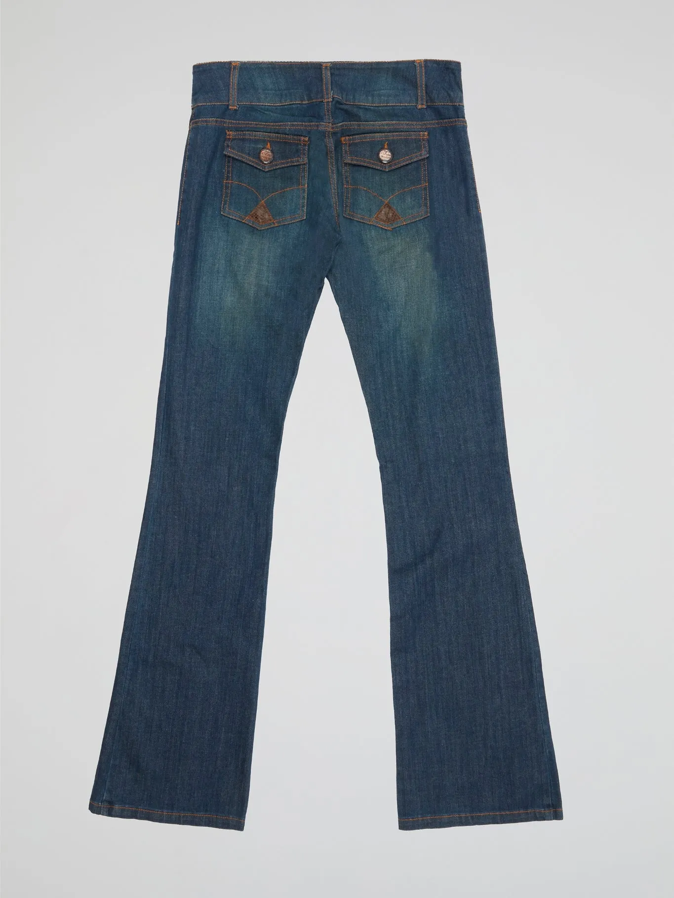 Stonewashed Flared Jeans