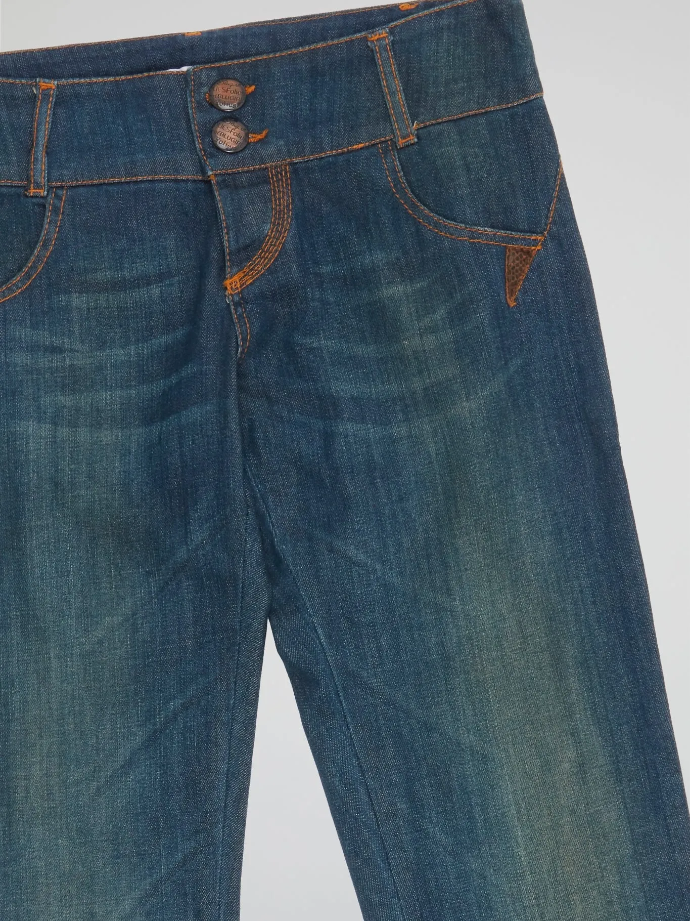 Stonewashed Flared Jeans