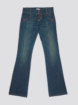 Stonewashed Flared Jeans