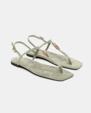Suede Toe Post Sandal