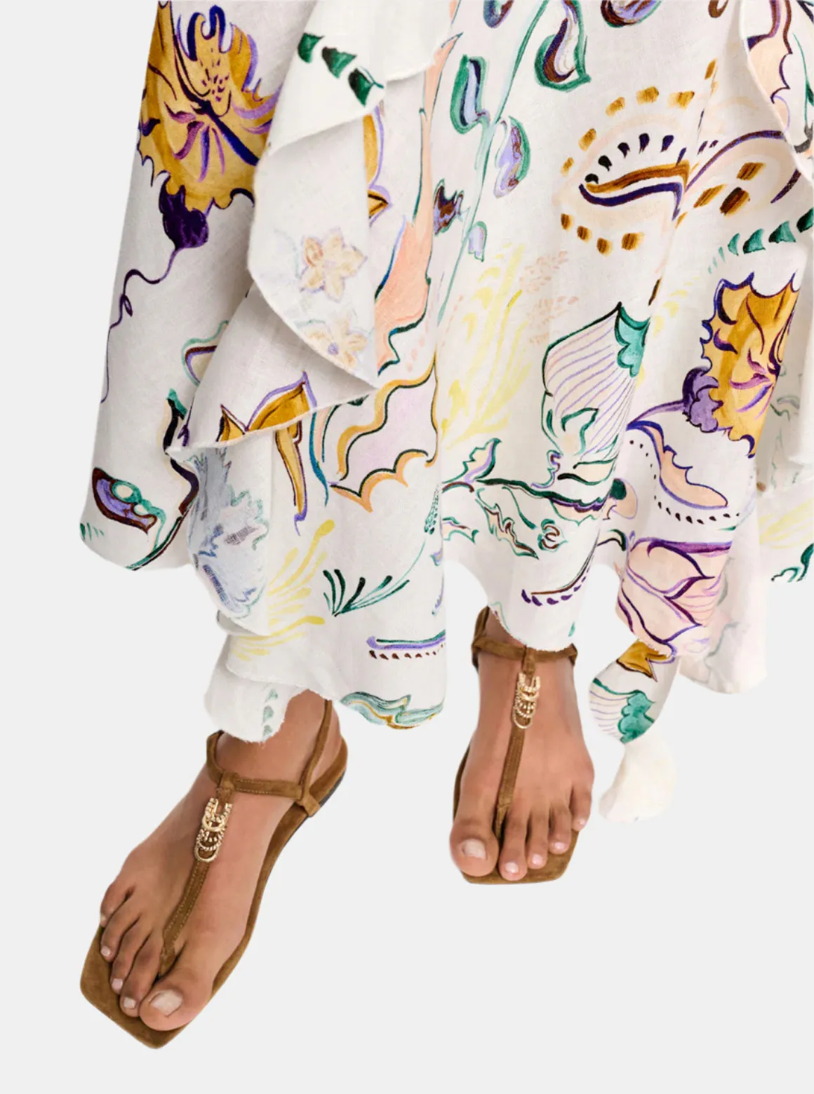 Suede Toe Post Sandal