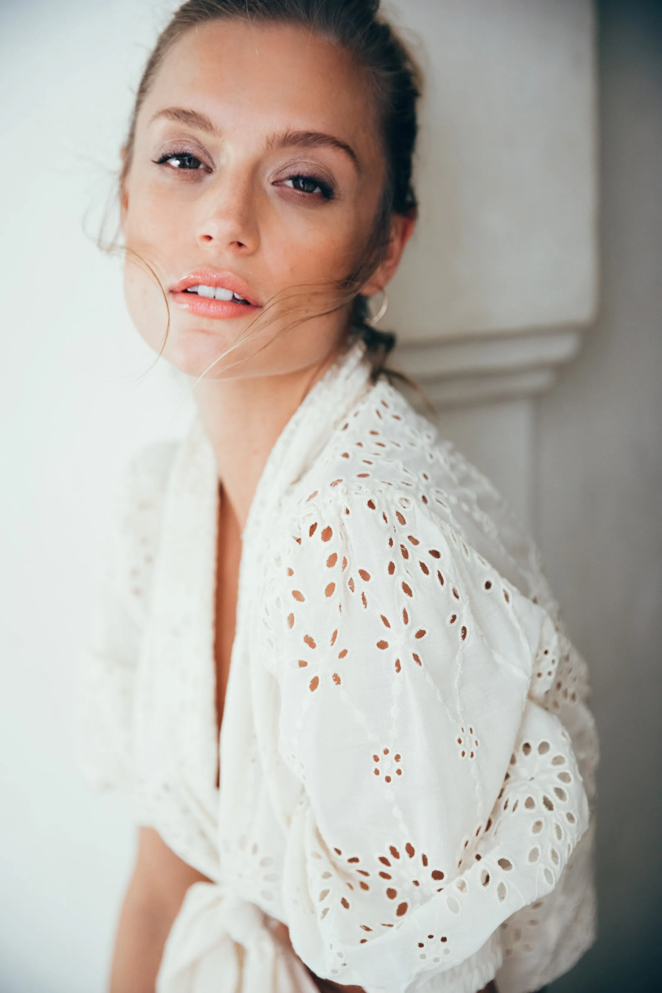 SukiSo Women's Eden Eyelet Top in White