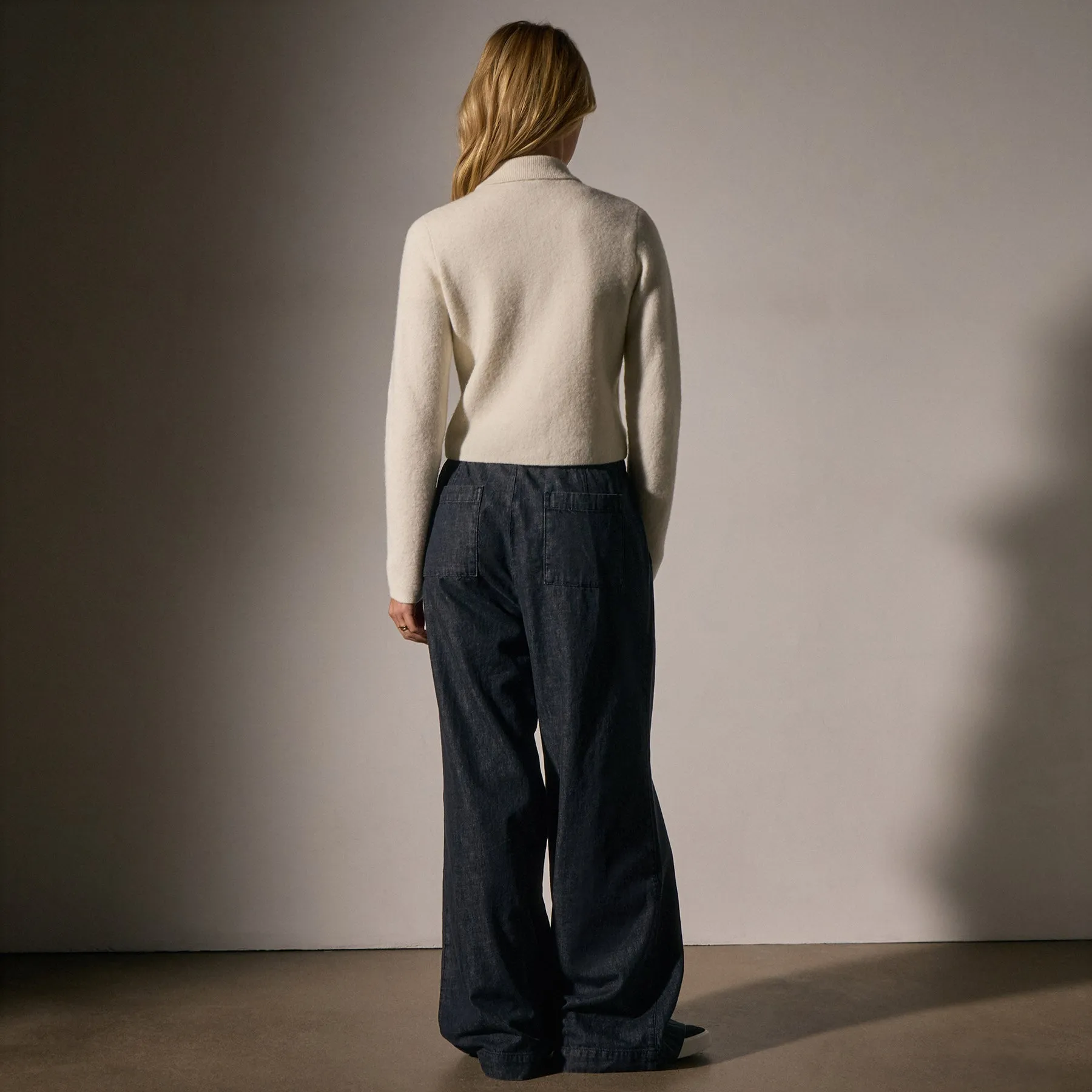 Sweater Knit Jacket - Ivory