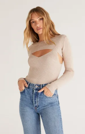 Sweater Rib Dancer Set, Light Heather Taupe & Charcoal Heather