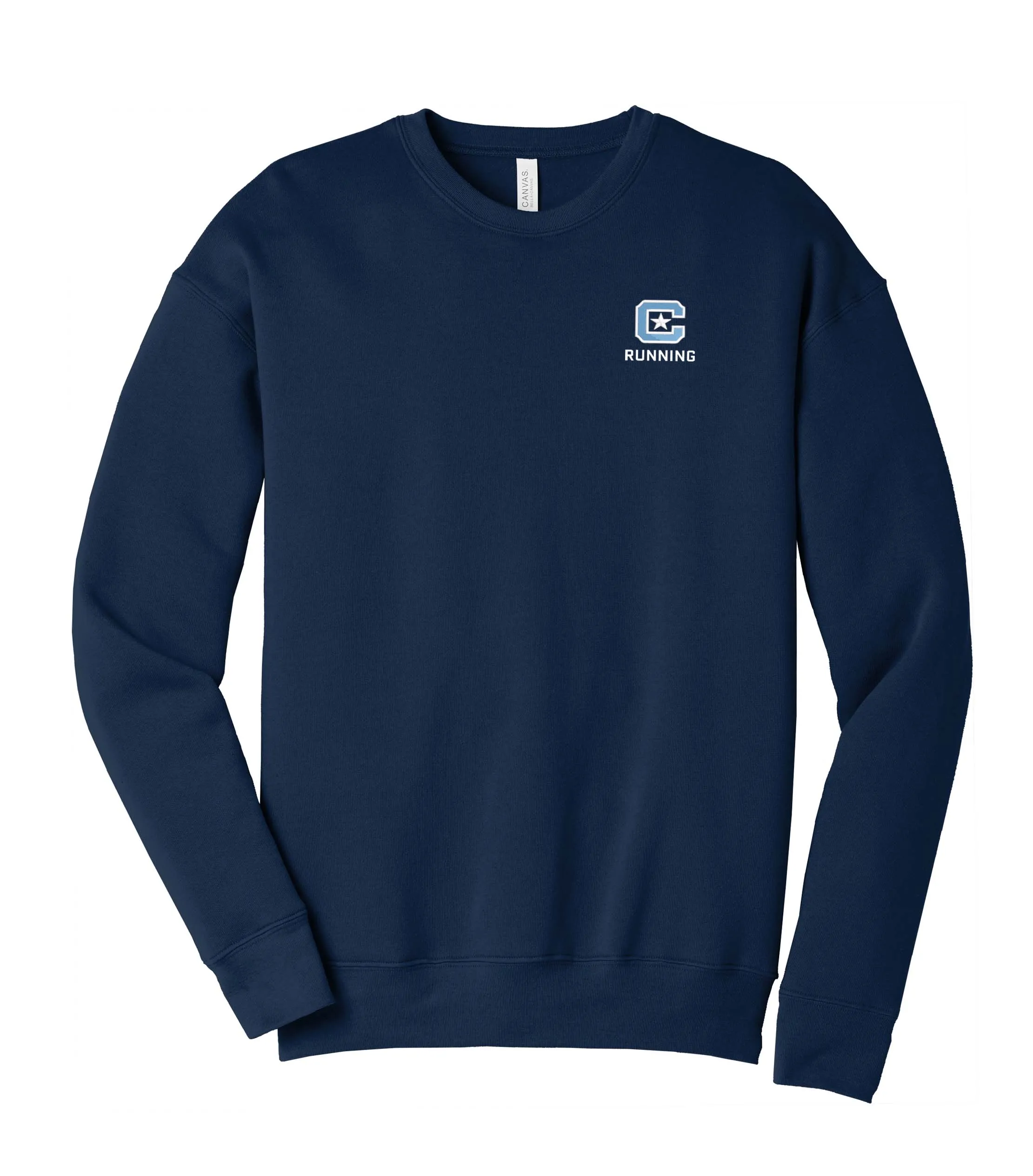 The Citadel, C Star, Club Sport - Running, Embroidered BELLA CANVAS ® Unisex Sponge Fleece Drop Shoulder Sweatshirt