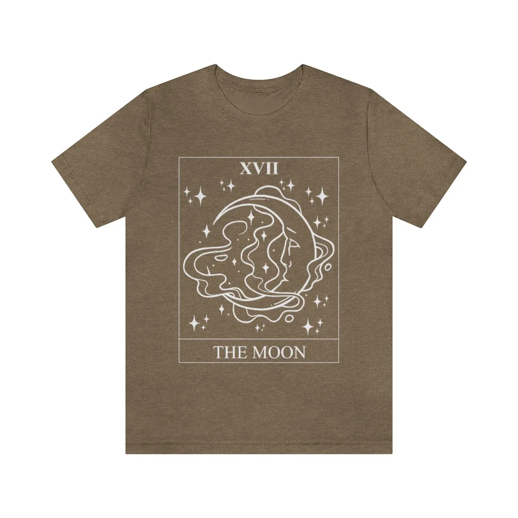 The Moon Tarot Card Tee Shirt, Witch Shirt, Unisex Jersey Short Sleeve Tee, Womens Bella Canvas T-Shirt