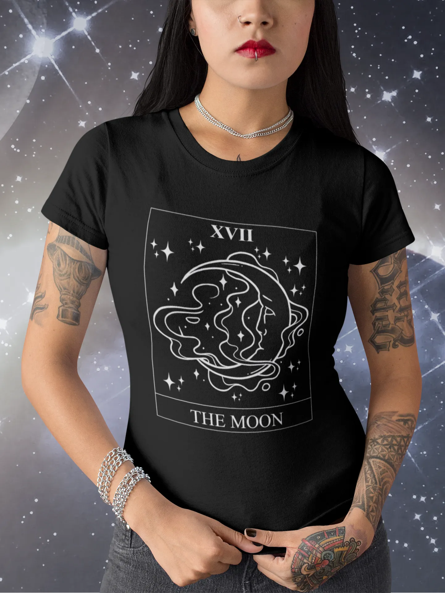 The Moon Tarot Card Tee Shirt, Witch Shirt, Unisex Jersey Short Sleeve Tee, Womens Bella Canvas T-Shirt