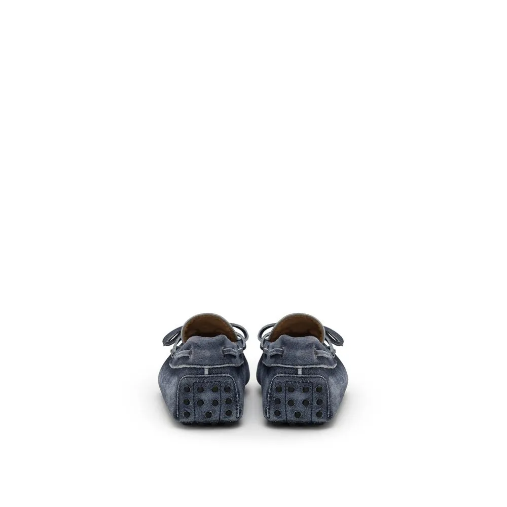 Tod's Blue Suede Leather Loafer