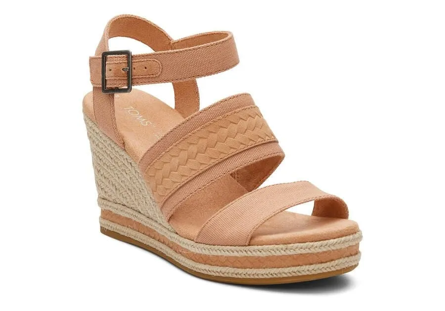 TOMS MADLEYN WEDGE-SAND BEIGE