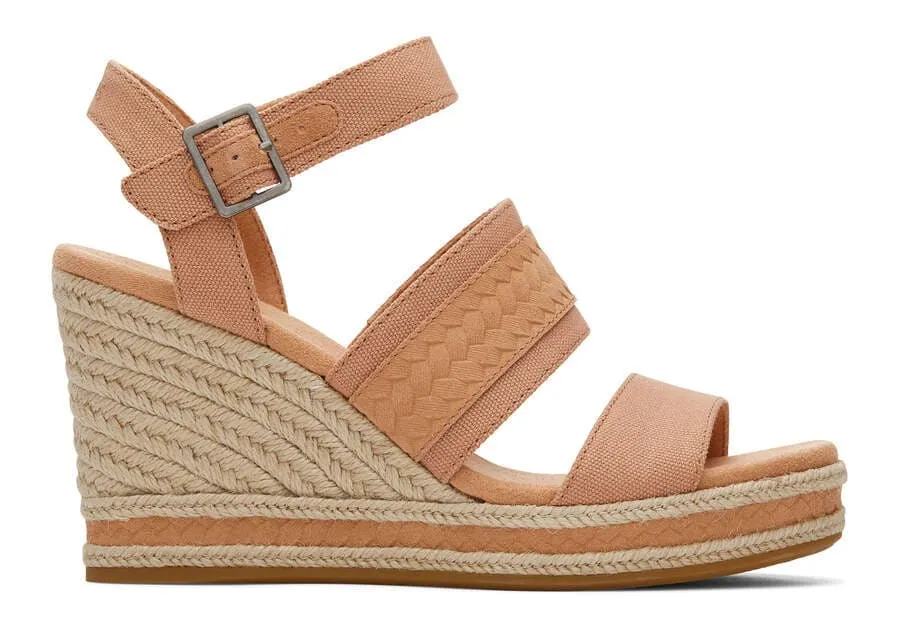 TOMS MADLEYN WEDGE-SAND BEIGE